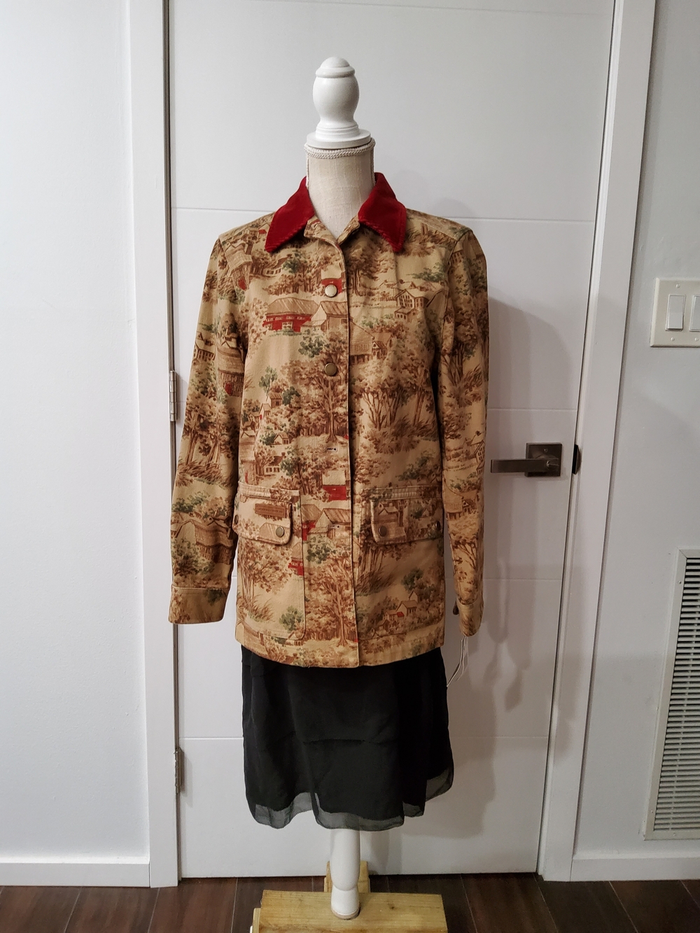 Lauren Ralph Lauren Vintage Printed Denim Jacket Size S - Picture 3 of 12